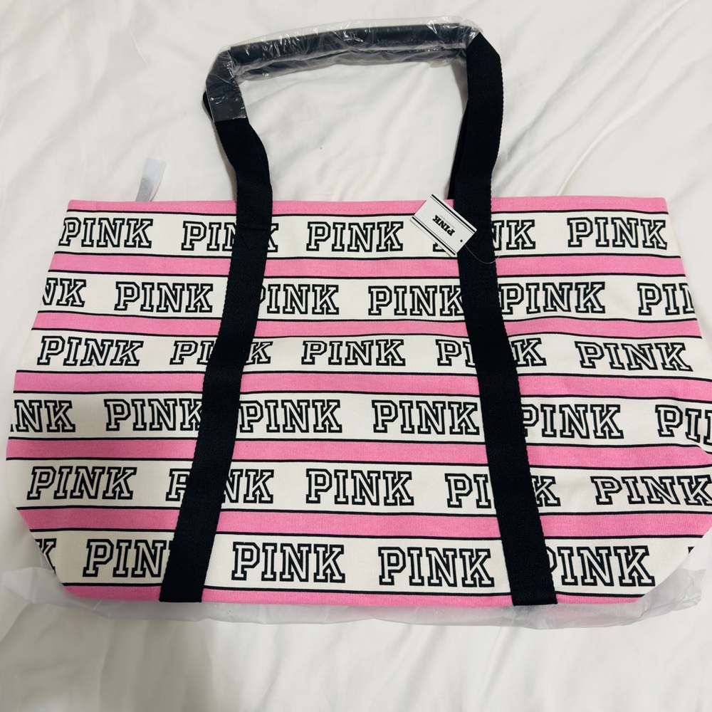VS PINK CANVAS TOTE BAG NEW